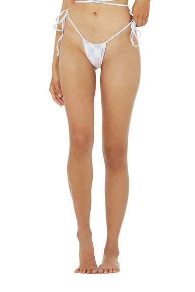 Frankies Bikinis ALO X Tia Bottom Pastel Checkers L NWT - Picture 4 of 12